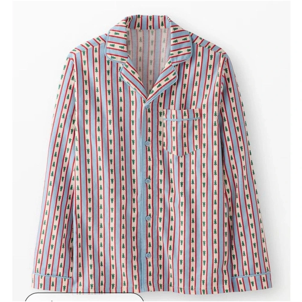 Hanna Anderson Adult‎ Pajama Flannel Collared Shirt Size XL NWOT